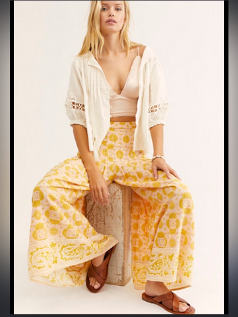 Free People River Run Wide Leg
Pants Sz large